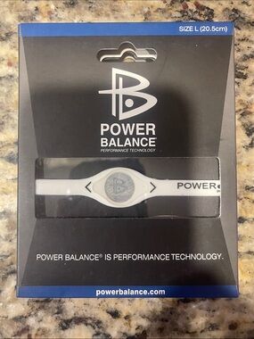 White Performance Silicone Wristband - Size L